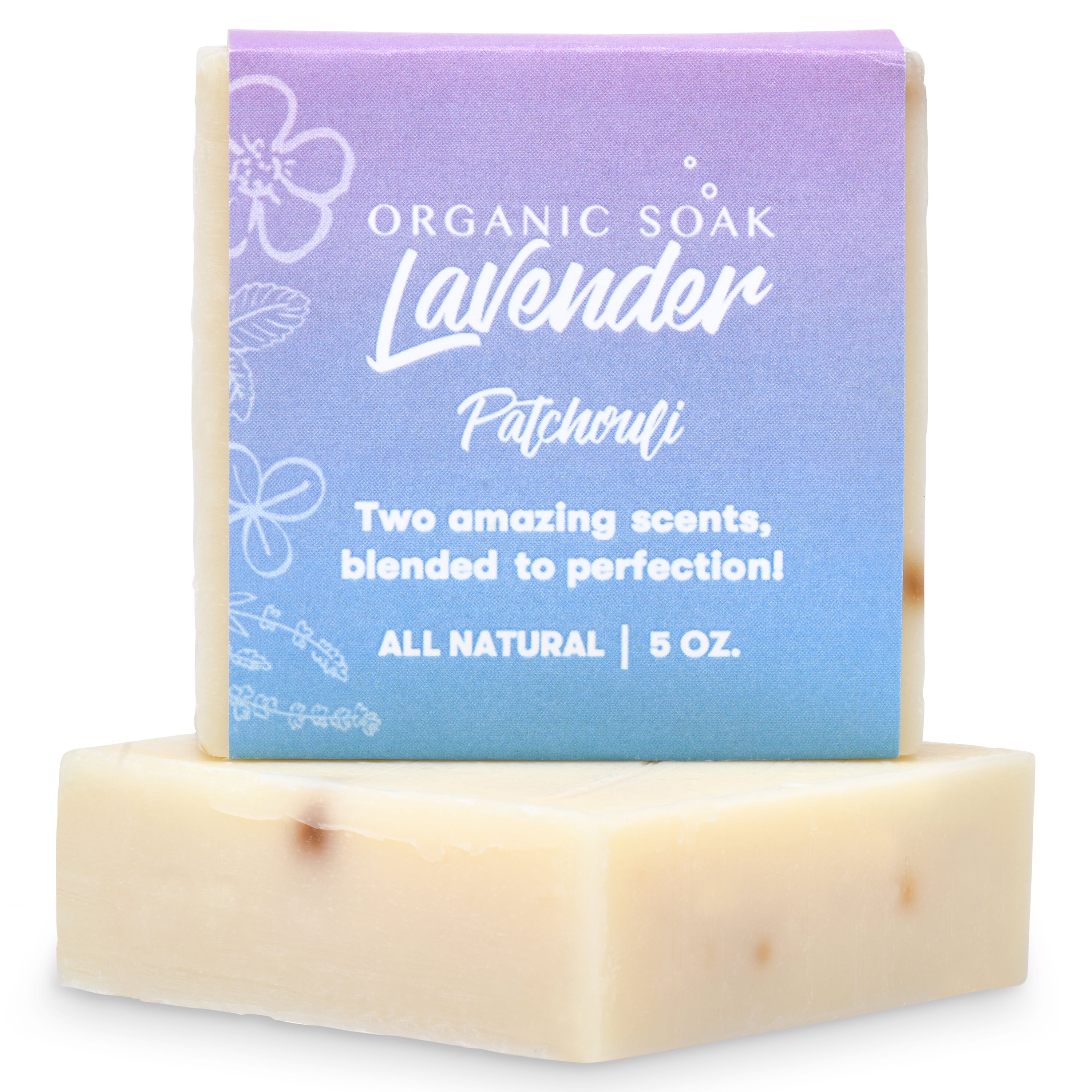 Organic Soak Lavender Patchouli All Natural Bar Soap