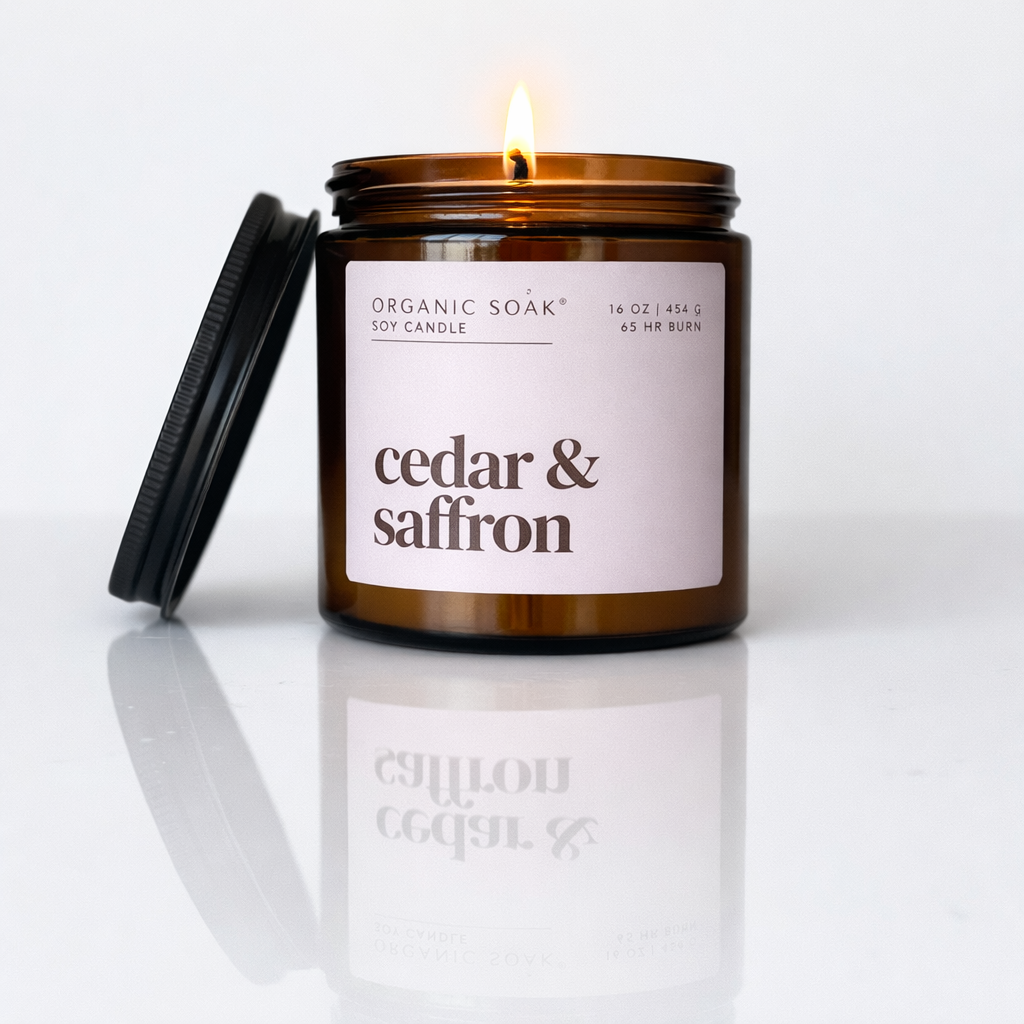 Candle labeled &