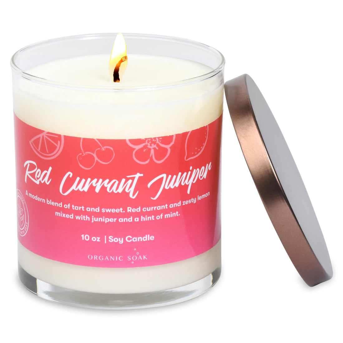 Red Currant Juniper Scented Soy Candle