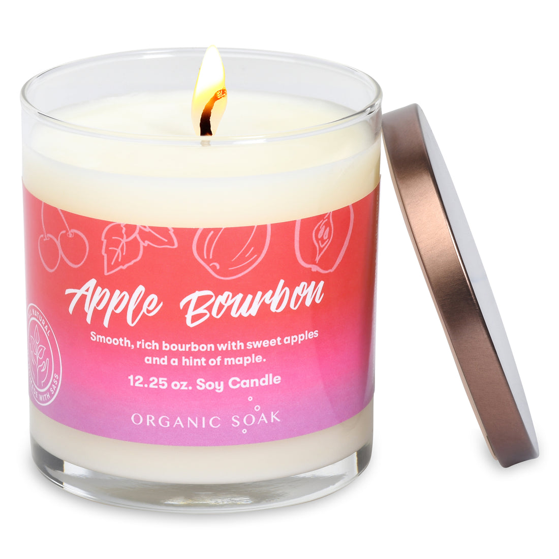 Apple Bourbon Scented Soy Candle
