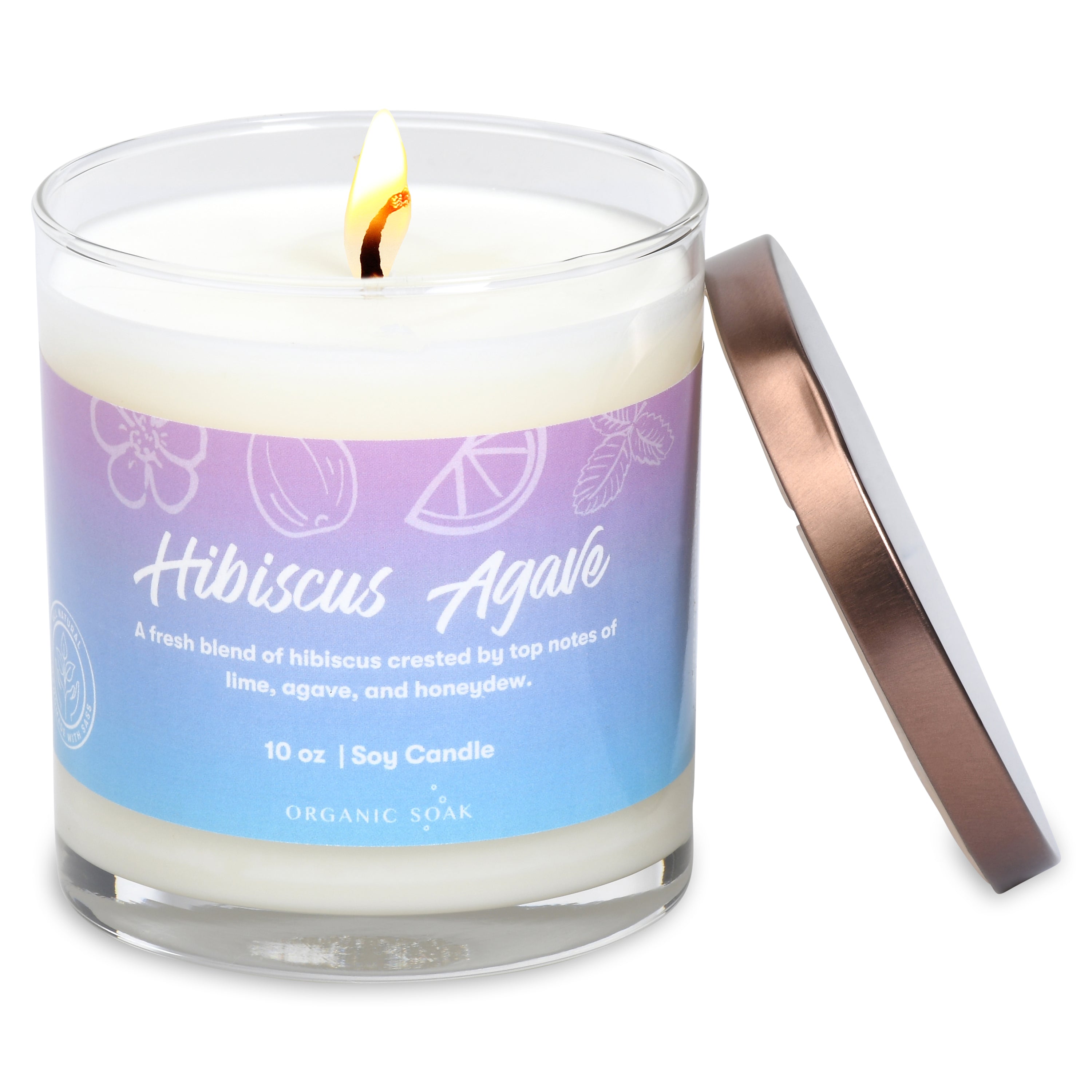 Hibiscus Agave Scented Soy Candle
