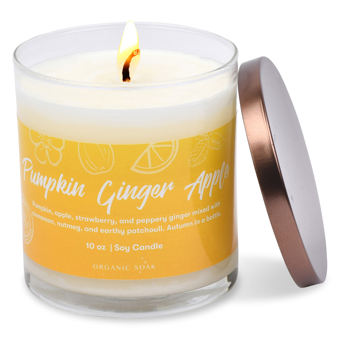 Pumpkin Ginger Apple Scented Soy Candle